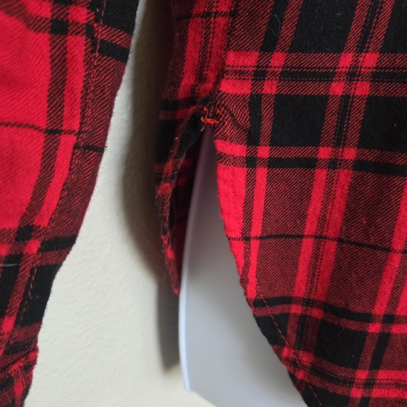 Garage Classic Plaid Red Flannel Shirt size XS - Picture 9 of 10